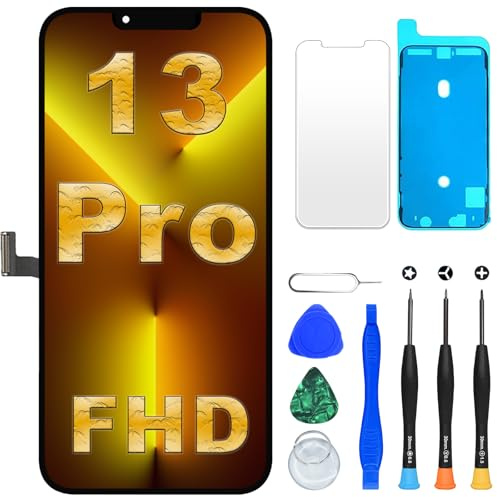 DIGI4U Écran pour iPhone 13 Pro LCD, 6,1 Pouces FHD True Tone Display Face ID Écran Tactile 3D de Remplacement pour iPhone 13 Pro avec kit de réparation