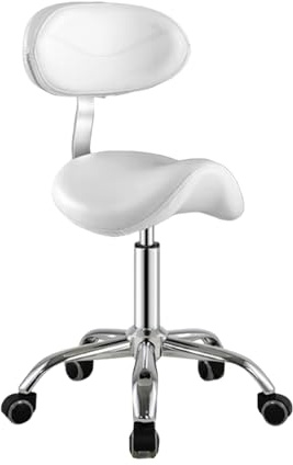 Sattelhocker - 360° drehbarer ergonomischer Stuhl mit Rückenlehne, höhenverstellbar für Heimbüro oder Geschäft