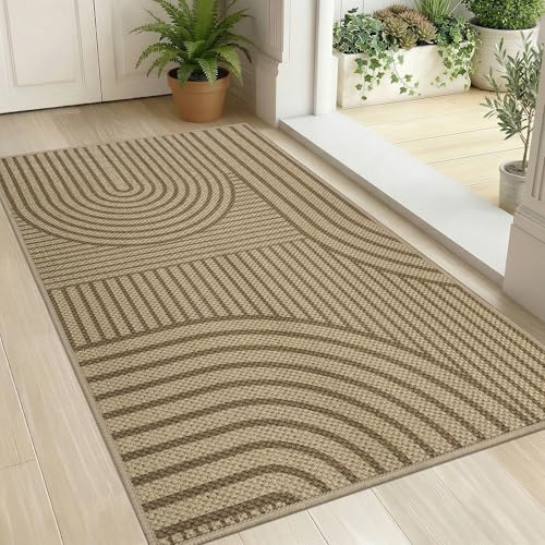 Edlbaegy Indoor Door Mat 50x80cm Non-slip Washable Doormat Outdoor Absorbent Entrance Welcome Mats Low Profile Durable Floor Mat for Front Back Kitchen Bedroom