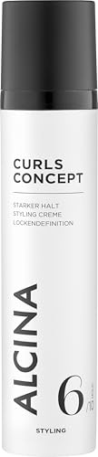ALCINA Curls Concept | 1 x 100 ml | Stylingcreme für lockiges Haar | Optimale Lockendefinition & Lockenbündelung | Mehr Sprungkraft & Festigung | Für Naturlocken & Dauerwelle