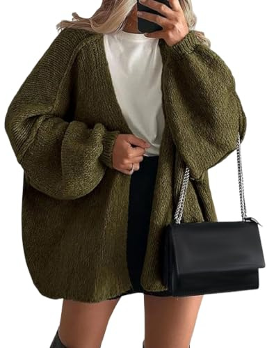 Gilet Cardigan léger pour Femme, Coupe Oversize, Ouvert sur Le Devant.