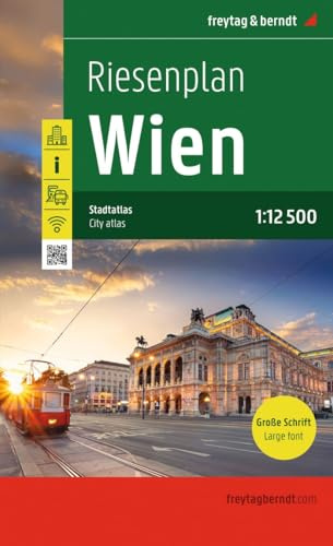 freytag & berndt Stadtatlas Wien Riesenplan, Städteatlas 1:12.500: Spiralbindung, Extra Große Schrift