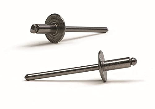 Bralo - Remache inoxidable a2 cabeza ancha diámetro 4,8x20mm