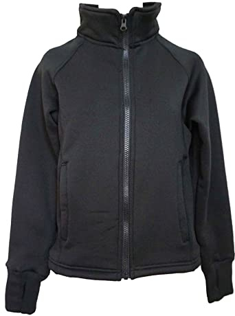 Victoria's Challenge Ice Skating Jacket for Girls Warm Fleece Semi Fitted Jackets Women Black Skate Jacket CM