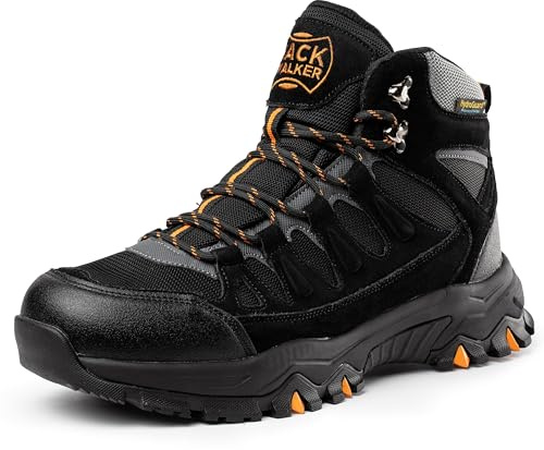 Jack Walker JW9255 Men's Waterproof Suede Hiking Boots | HydroGuard Waterproof, Suede & Mesh Upper, EVA Midsole, Lightweight, Breathable, Extra Grip, Ankle-High Hiking Boots