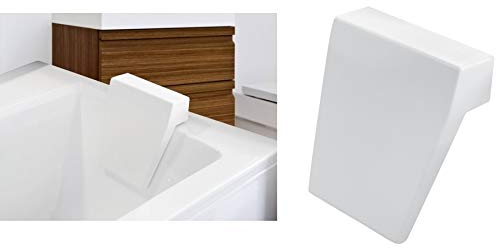 Besco Badland Badewannenkissen Nackenstütze für Badewanne Nackenkissen Kopfstütze weiß