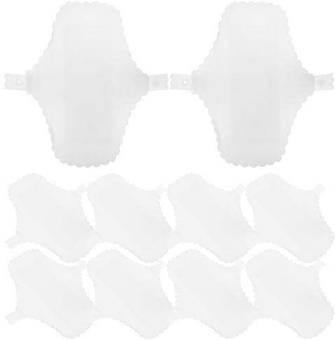 Amosfun Pack of 10 Reusable Sanitary Pads Organic Cotton Menstruation Pads Washable Time Period Pads Natural Sanitary Napkins for Women Girls