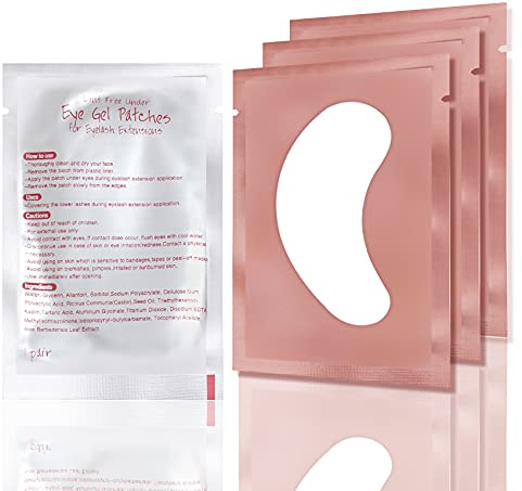 B&Q 50 Paar Wimpernpads Augenpads Für Wimpernverlängerung Fusselfreie Augen Gel Pads Ohne Gel Einzelne Wimpern Pads für Wimpernverlängerung (Rosa)