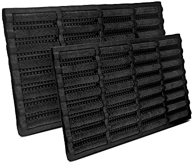 Entrando Fußabtreter Gummi Kokos Schwarz 45x75 cm – robuste Schmutzmatte außen für Terrasse, Werkstatt & Garage – wetterfeste Fußmatte rutschfest & langlebig