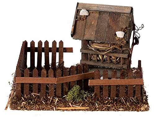 Holyart Recinto con mangiatoia per Cavalli presepe 10 cm 10x15x15 cm