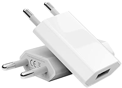 [Lot de 2] Chargeur USB pour iPhone, Adaptateur de Prise de Chargeur Mural USB Universel Compatible avec iPhone 14/SE/XS/8, iPad Mini, iPod, Android, Xiaomi, Samsung, Huawei, Pixel, Nexus (Blanc)