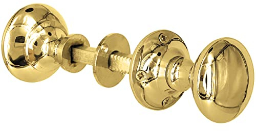 IRONTITE® PolishedBrass Rim Knobs for Doors and Victorian Door Knob with Matching Screws (RKB1)
