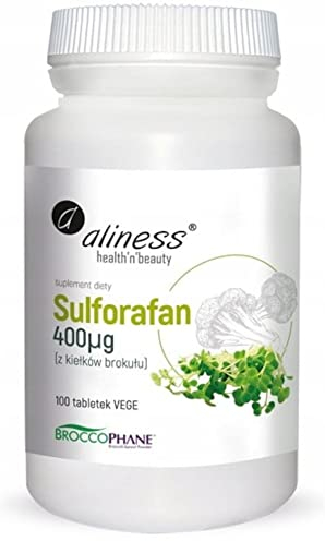 Aliness Sulforaphan 400 µg aus Brokkoli-Sprossen, Zuckerkrankheit, Nahrungsergänzungsmittel, 100 Tabletten