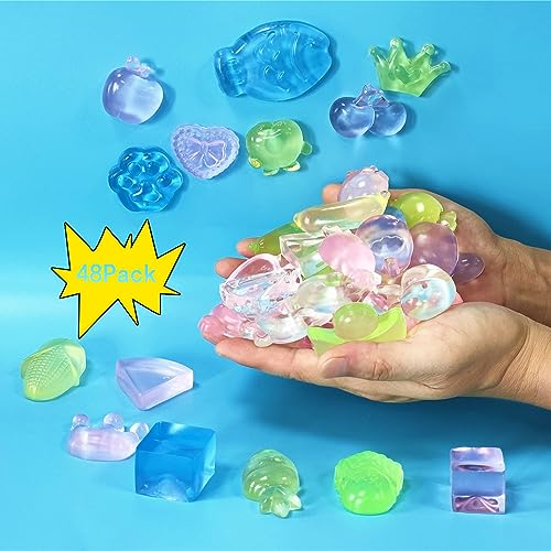 48 Stück Kristall Serie Mochi Squishy Spielzeug Antistress,Kinder Party Gefälligkeiten,Party Favor Spielzeug,Klassenzimmer Prämien, Goody Bag Stuffers,, Geburtstagsgeschenk