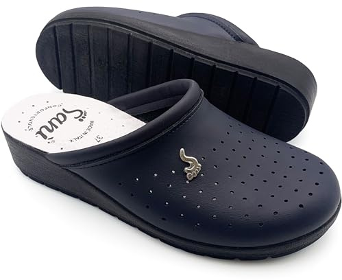 Anatomical Sanitary Slippers for Women Genuine Leather Orthopedic Shoes Non-Slip Made in Italy