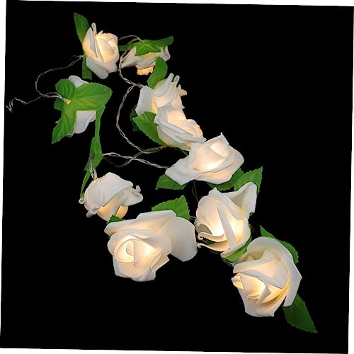 Warmhm 1satz String Lights Warmweiße Lange Lichterkette Mit Künstlichen Rosenblüten Für Hochzeiten Valentinstag Und Romantische Dekorationen