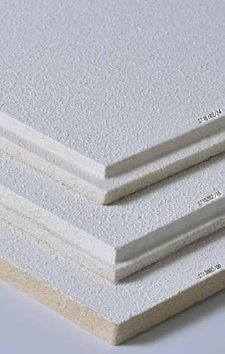 Akifix ITP ST13002.00 Deckenpaneel SANDED Mineralfaser gehämmert 600 x 600 x 13/6,48 m² (18 Stück) Packung mit 18 Stück Rand Lay-on