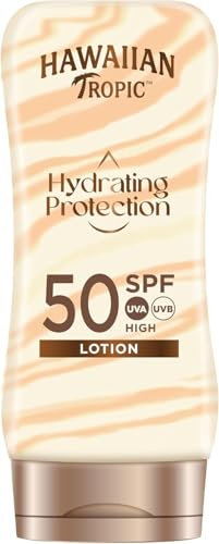 Hawaiian Tropic, Lozione Solare Hydrating Protection Sunscreen SPF 50, 180 ml