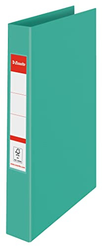 Esselte Ringordner, 10er Pack, 190 Blatt Kapazität, 42 mm Rückenbreite, A4-Ordner mit 2 Ringen und festem Einband, für Zuhause/Büro, zur Schreibtischorganisation, Colour'Breeze Serie, Grün, 626498