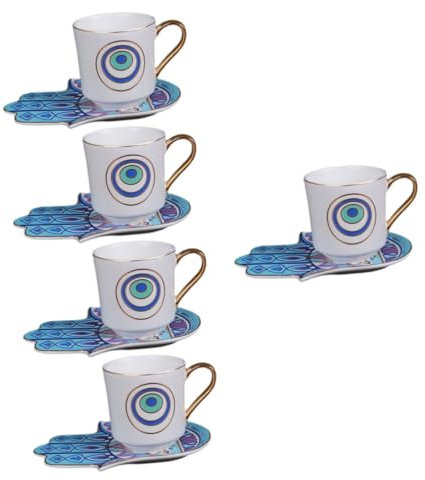 Cabilock Lot De 5 Tasses À Café Élégantes Et Pratiques Pour Le Bureau Idéales Pour Déguster Vos Boissons Au Quotidien