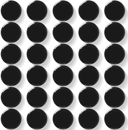 DUJEQM Magnete für Magnettafel Magnete Stark Kühlschrankmagnete Kühlschrank Magnete Mini Magnete Klein Whiteboard Magnete Bunt Rund Magneten Starker Halt Magnet für Pinnwand Schule (30 Stück, Schwarz)
