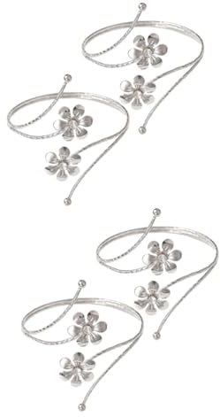 Cabilock 4 Piezas Anillo de Cortina Hebillas de Cortina retención de Cortina Gancho Decorativo Corbatas visillos para Ventanas Elegante Hebilla de Cortina retención de aleación para Cortina