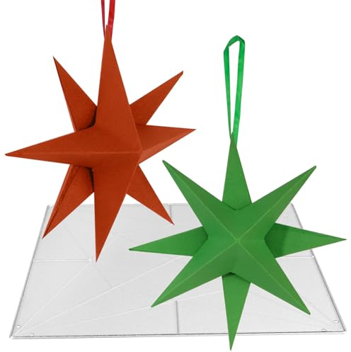 BOOMTOP Stanzschablonen Weihnachten Stern 3D Stanzer Sterne Stanzformen Weihnachtssterne 13cm Metall Cutting Dies Christmas DIY Kartenbasteln Weihnachtsbaum Anhänger Scrapbooking Fotoalbum