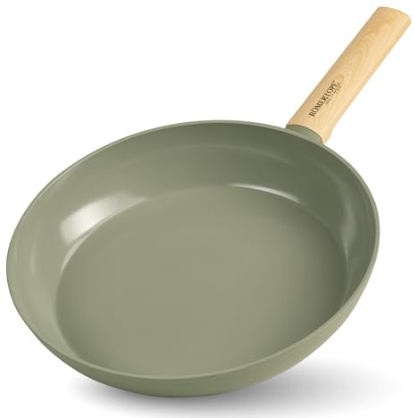Römertopf 26 cm Frying Pan 2 Litre Capacity Aluminium with Ceramic Non-Stick Coating, Suitable for All Hobs Including Induction Cookers, Green