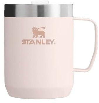 Stanley Classic Legendary Camp Travel Mug 0.23L - Keeps Hot for 1 Hour - 2 Hours Cold - Dishwasher Safe - Stainless Steel Coffee Cup - BPA-Free - Rose Quartz