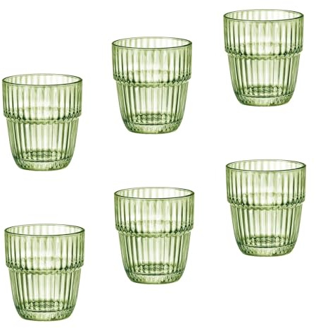 Bormioli Rocco Lot de 6 Verres Barshine Rocks, Vert, 30.5 Cl