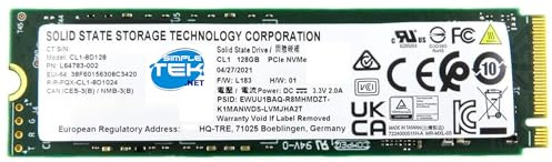 SIMPLETEK - SSD M.2 2280 128GB NVMe PCIe 3.0 x2 con memoria 3D TLC, compatibile con laptop e PC desktop (Ricondizionato)