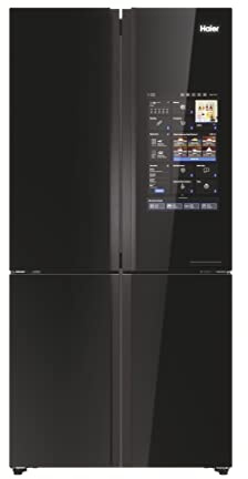 Haier Kühl-Gefrier-Kombination CUBE 90 SERIE 9 HCW9919ESGB, 90 cm Breite, 190 cm Höhe, Fassungsvermögen 586L, Big Touch Display, Wi-Fi, Total No Frost