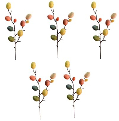 NUOBESTY Decorazioni Uova Pasqua Rami Colorate per Addobbi Pasquali Casa e Alberello Pasqua Ornamenti DIY per Composizioni Floreali Decorative Grandi