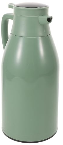 UTHCLO Bollitore Termico Display Temperatura 2.0l Bottiglia D'acqua Isolata per Ufficio e Campeggio in Pp e Vetro Colore Verde Soft, Brocca Sottovuoto per Bevande Calde e Fredde,