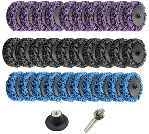 30Pcs Grinding Discs,2Paint Stripping Disc Set | 50mm Sanding & Grinding Wheels with Shanks for Drill, Ideal for Rust Removal & Metal Polishing