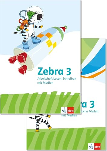 Zebra 3: Paket: Arbeitsheft Sprache Förderheft, Arbeitsheft Lesen/Schreiben Klasse 3 (Zebra. Ausgabe ab 2024)