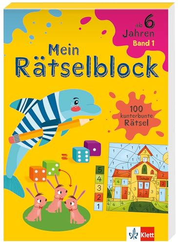 Klett Mein Rätselblock ab 6 Jahren Band 1: Kunterbunte Beschäftigung mit 100 Rätseln für Reisen und zu Hause