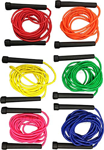 DON Skipping Rope Jumping Fitness Boxercise Plastic Handle Nylon Rope Gym Exercise 3m/10ft Pack of 6