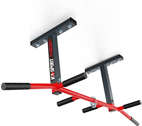 K-Sport: Klimmzugstange zur Deckenmontage I Kraftstation mit Pull-Up Bar & 3 Griffen I Klimmzugturm für Muskeltraining I Pull Up Mate, inkl. E-Book