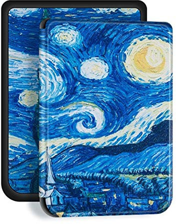 DLRSET EBook Reader Covers, Smart Case For Kobo Nia Ereader 2020 PU Leather Slim Cover, For All-New Kobo Nia 6 Inch Lightweigh Auto Sleep Funda Capa,make reading easier (Color : Sky)