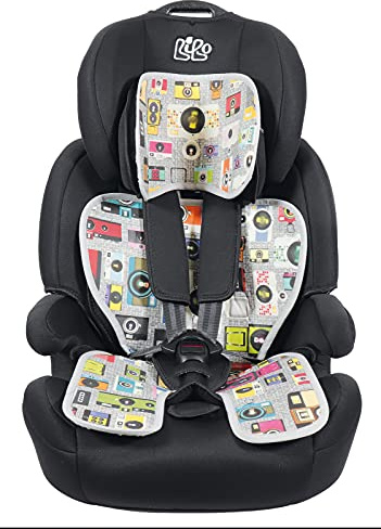 BIBO Fresh - Funda de Asiento Reversible de Verano, antisudor y Transpirable para Asientos de Coche y cochecitos. Material Fresco y práctico Fabricado en Italia. Papel Textil y algodón
