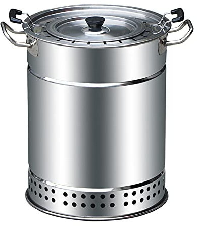 AIZYR Stainless Steel Charcoal Grill - Home Smokeless BBQ Accessories Kit for Picnic Camping Patio Backyard,33 * 40cm