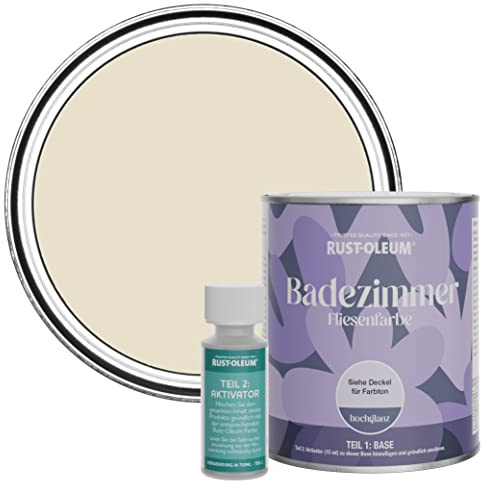 Rust-Oleum wasserfeste beige Fliesenfarbe für Badezimmer in Hochglanz Finish - Longsands Strand 750ML