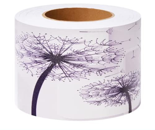 VisitRyl Bordure de Papier Peint Pissenlit - Décoration Murale Amovible Frise Autocollante - Papier Peint Imperméable en PVC - Plinthe 10 cm x 1000 cm
