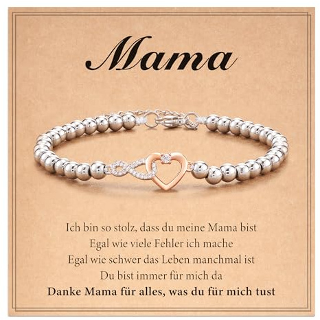 Aunis Geschenk für Mama, Weihnachtsgeschenke Mama Geschenk Armband Geburtstag für Beste Mutter Frauen Damen Geburtstagsgeschenk Muttertagsgeschenk Ostergeschenke Personalisierte Valentinstag