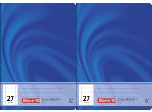 Brunnen Schulheft A5 Vivendi Lineatur 27 16 Blatt (Packung mit 2)