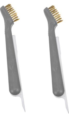 minkissy Multipurpose Kitchen Stove Brush 2pcs Gray Rotary Steel Wire for Range Hood and Ventilator Cleaning Household Cooking Surface Maintenance