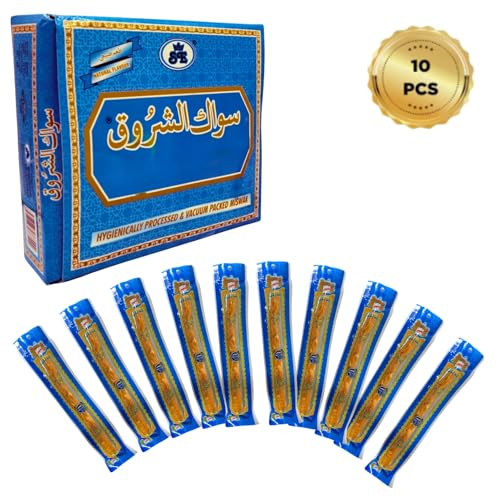 IDOBY Misvak, spazzolino da denti, confezione da 10 spazzolini da denti tradizionali, 100% naturale, radice di Misvak, pulizia e schiarente, ecologico e sostenibile