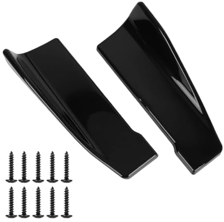 XZQSJHP Coche Faldones Laterales para Ford Fiesta MK7 2011-2017, Antiarañazos Escalones Laterales Pedales Anti Choques Estribos Laterales Alerón Lateral Divisor Balancín Accesorios,A-Black