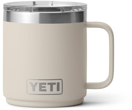 YETI Rambler Tumbler, Vacuum Insulated Stainless Steel Tumbler with Magslider Lid, Firefly Yellow, 10 oz (296 ml)
